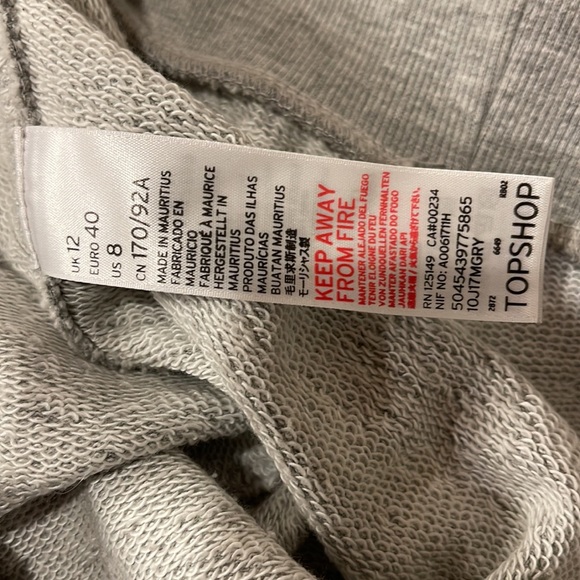 Topshop grey sweatshirt dress - Picture 7 of 7